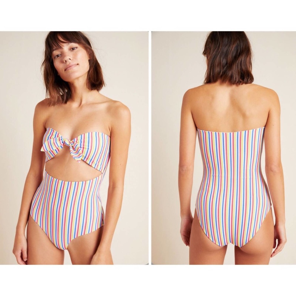 Anthropologie Onia Marie Striped Swimsuit
